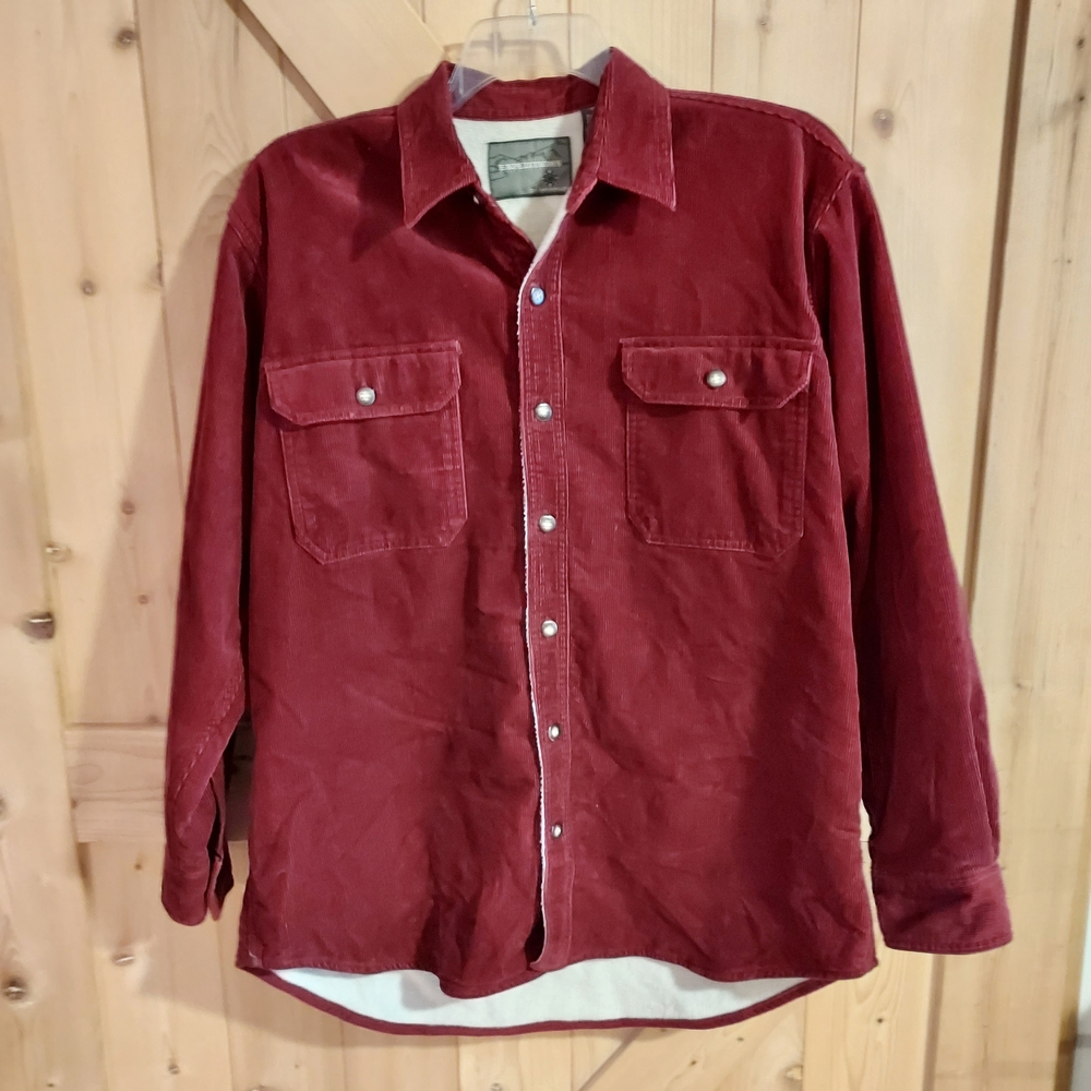 Expeditions By Wrangler, Brushed Corduroy Coat, Fleece Lined Men's, Long Sleeve.